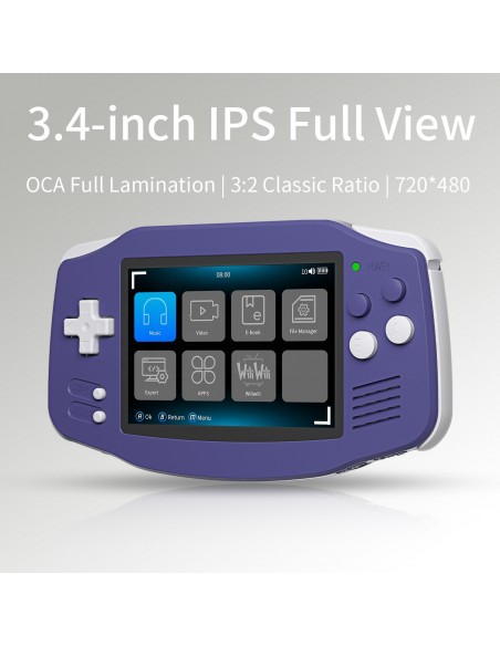 -16566-Retro - RG34XX Consola Anbernic Retro Portátil Indigo Blue-9503739333223