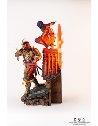 16841-Figuras - Figura Animus Naoe & Yasuke Estatua Resina Escala 1/4 Assassin's Creed 79 cm-0713929405527