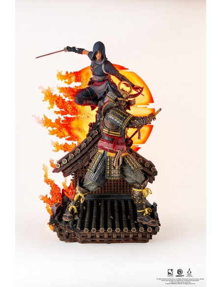 -16841-Figuras - Figura Animus Naoe & Yasuke Estatua Resina Escala 1/4 Assassin's Creed 79 cm-0713929405527