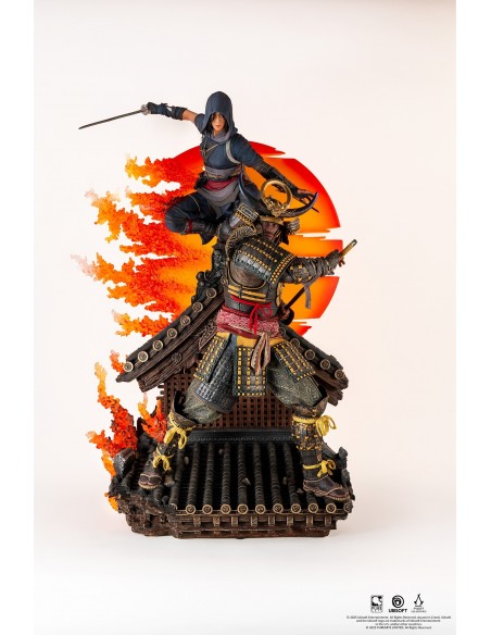 -16841-Figuras - Figura Animus Naoe & Yasuke Estatua Resina Escala 1/4 Assassin's Creed 79 cm-0713929405527