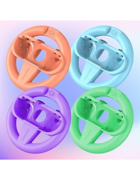 -16975-Switch 2 - Oniverse Pack of 4 Racing Wheel Controller Holders - Orange/Blue/Purple/Green - Switch 2-3701417803778