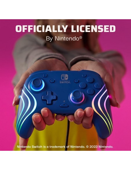 -17114-Xbox Series X - Afterglow Wave Wired Controller · Blue-0840454400090