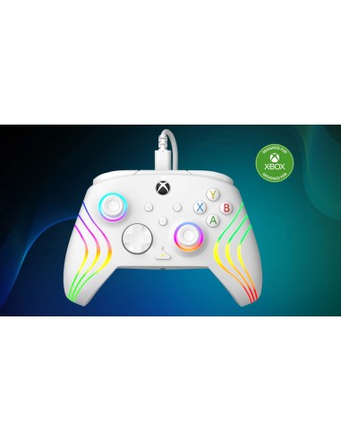 17109-Xbox Series X - Afterglow Wave Wired Controller · White-0840454400076