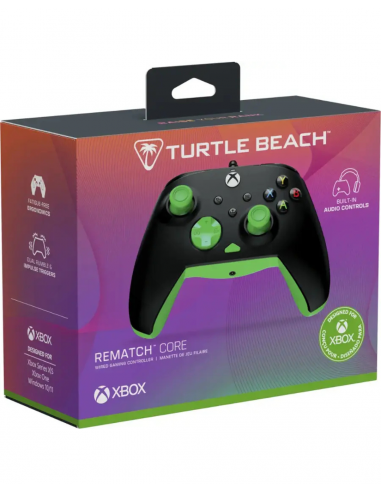 17361-Xbox Series X - Rematch Core Wired Controller · Black Green-0840454400182
