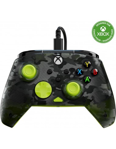 17360-Xbox Series X - Rematch Core Wired Controller · Ghost Camo Black & Yellow-0840454400021