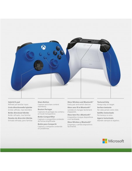 -17264-Xbox Series X - Mando Wireless Shock Blue-0196388518234