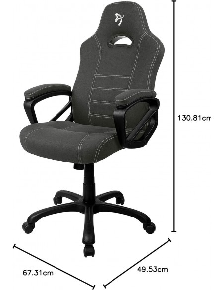 -17573-Silla Gaming - Silla Gaming Arozzi Enzo Woven Fabric Black/Grey -0850009447258