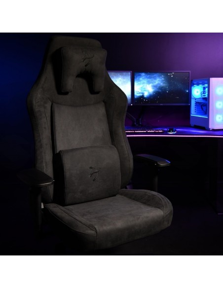 -17572-Silla Gaming - Silla Gaming Arozzi Vernazza Soft Fabric - Pure Black-0850054766298