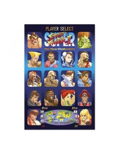 17594-Merchandising - Poster Street Fighter - Player Select-8435497293710