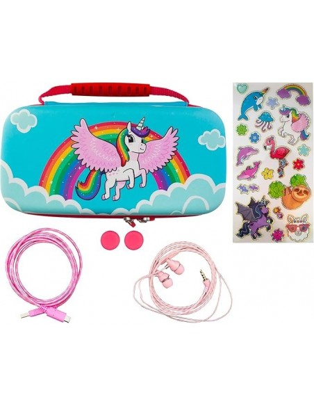 -17464-Merchandising - Funda 7 en 1 Switch Over the Rainbow Unicornio OLED Switch-5060176365490