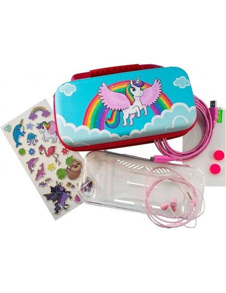 -17464-Merchandising - Funda 7 en 1 Switch Over the Rainbow Unicornio OLED Switch-5060176365490