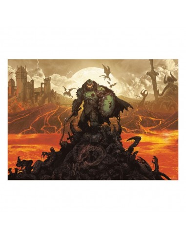 17647-Merchandising - Litografía Doom: The Dark Ages Edición Limitada Fanattik 42x30cm-5060948297240
