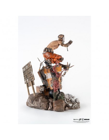-17642-Figuras - Diorama Resina Psycho & Claptrap Borderlands 3 1/6 Pure Arts 29,5cm-0713929405848