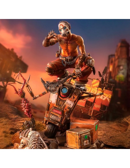 -17642-Figuras - Diorama Resina Psycho & Claptrap Borderlands 3 1/6 Pure Arts 29,5cm-0713929405848
