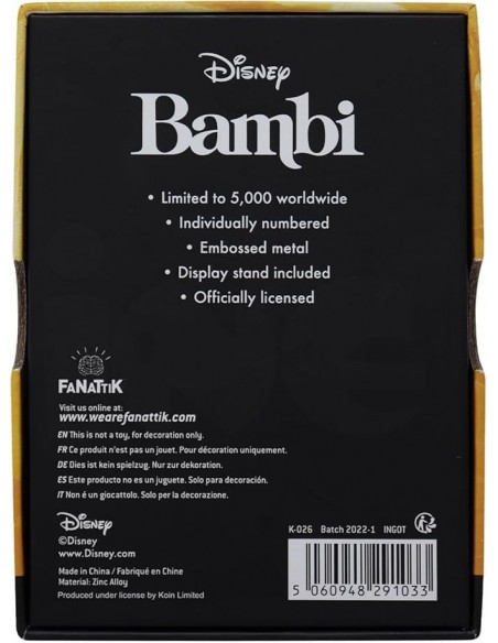 -17385-Merchandising - Disney Limited Edition Bambi Ingot-5060948291033