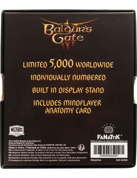 -17748-Merchandising - Dungeons & Dragons Limited Edition Baldur's Gate 3 Medallion-5060948292061