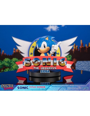 17861-Figuras - Figura Resina Sonic Sonic The Hedgehog Tittle Screen First 4 Figures 21cm-5060316628249