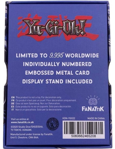 -16322-Merchandising - Yu-Gi-Oh! Limited Edition Blue Eyes White Dragon Metal Card-5060662465208