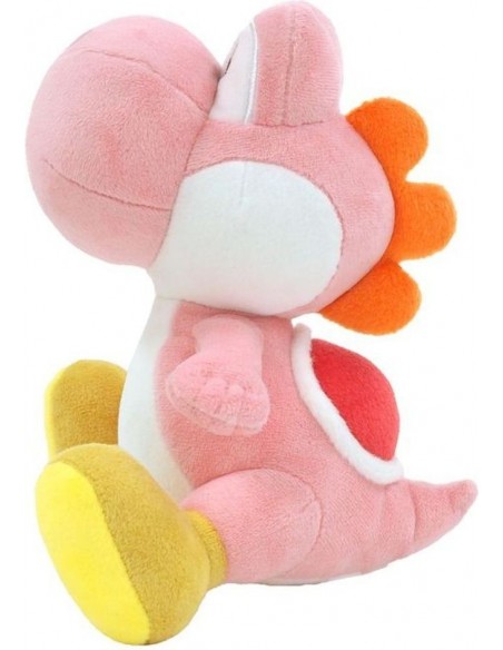 -5866-Peluches - Peluche Super Mario Yoshi Rosa 20 cm-3760259930035