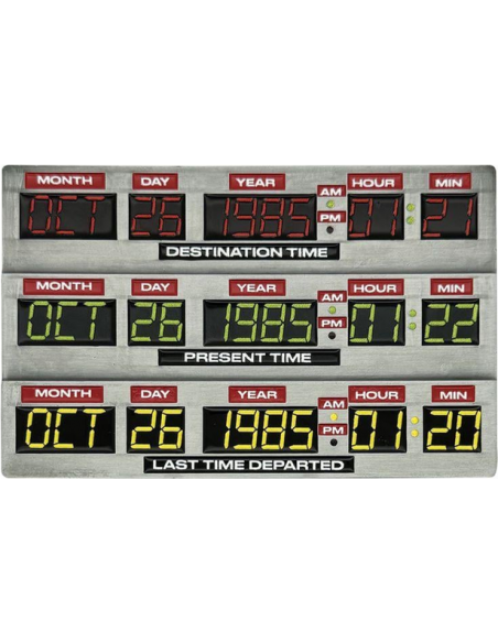 -18016-Merchandising - Réplica Lingote Time Circuits Regreso al Futuro 50 Aniversario Edición Limitada Fanattik-5060948293716