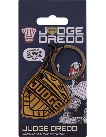 -18014-Merchandising - Llavero Insignia 2000 AD Juez Dredd Edición Limitada Fanattik -5060948297097