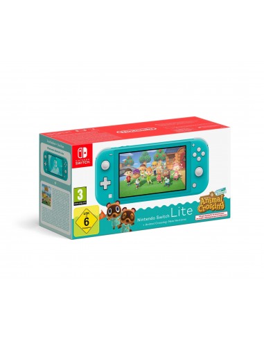 18218-Switch - Nintendo Switch Consola Lite Turquoise + Animal Crossing New Horizons-0045496546083