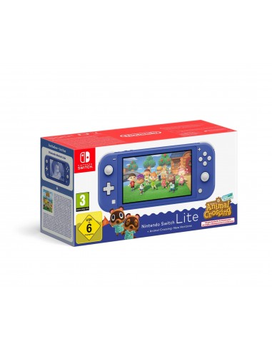 18217-Switch - Nintendo Switch Consola Lite Blue + Animal Crossing New Horizons-0045496546144