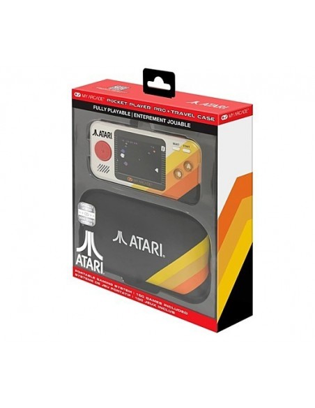 -18344-Retro - Pocket Player Pro + Travel Case Atari Portable Gaming System With Case-0845620071463