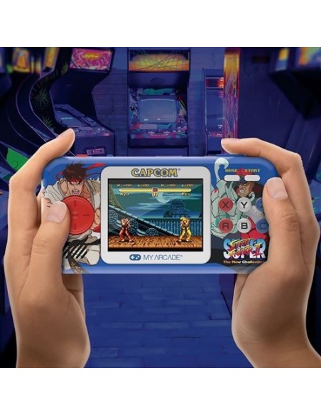 -18342-Retro - Pocket Player Pro + Travel Case Super Street Fighter Ii Portable Gaming System With Case-0845620071487