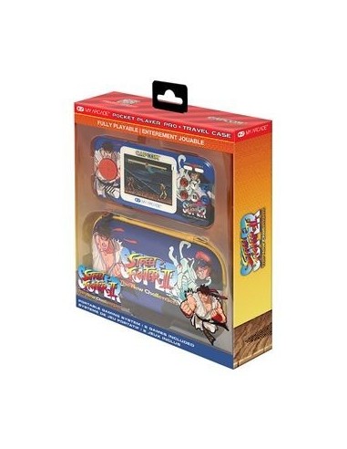 18342-Retro - Pocket Player Pro + Travel Case Super Street Fighter Ii Portable Gaming System With Case-0845620071487