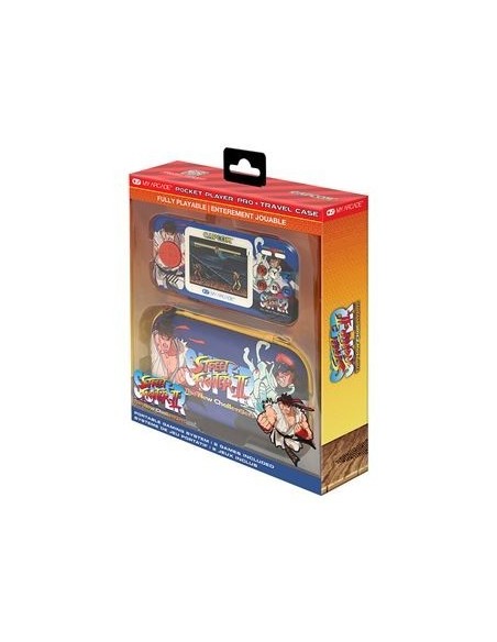-18342-Retro - Pocket Player Pro + Travel Case Super Street Fighter Ii Portable Gaming System With Case-0845620071487