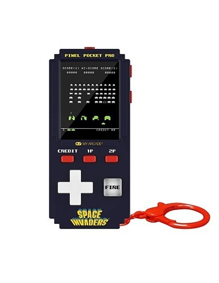 -18340-Retro - Pixel Pocket Pro Space Invaders Portable Gaming System-0845620071333