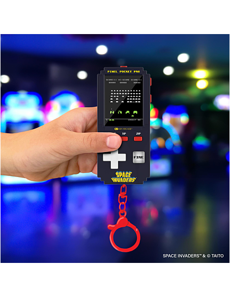 -18340-Retro - Pixel Pocket Pro Space Invaders Portable Gaming System-0845620071333