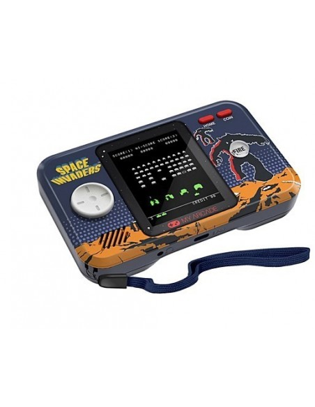 -18339-Retro - Pocket Player Pro + Travel Case Space Invaders Portable Gaming System With Case-0845620071500