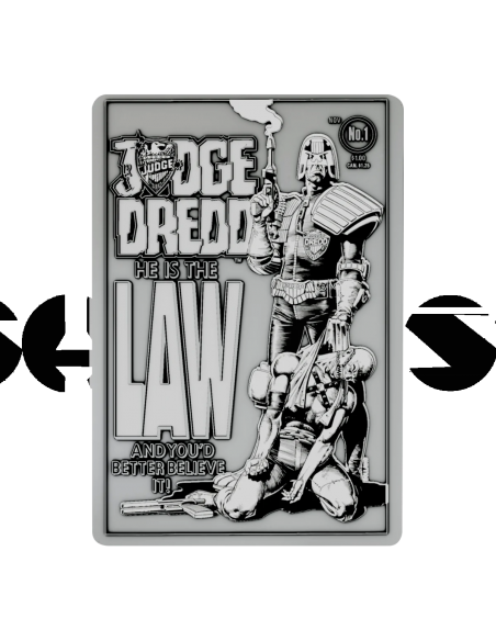 -18011-Merchandising - Réplica Lingote Portada Comic 2000 AD Juez Dredd Edición Limitada Fanattik-5060948297080