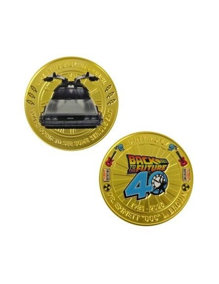 -18010-Merchandising - Réplica Moneda Regreso al Futuro 40 Aniversario Fanattik Edición Limitada-5060948296489