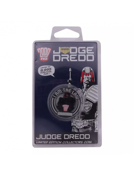 -18004-Merchandising - Réplica Moneda Mega-City One 2000 AD Juez Dredd Edición Limitada Fanattik-5060948297066