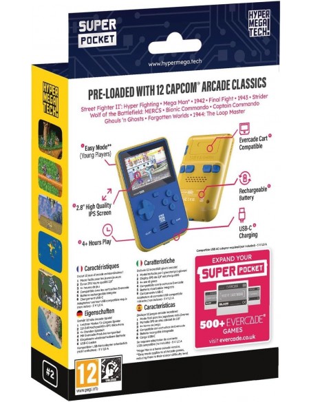 -18502-Retro - Consola Blaze Evercade Capcom Super Pocket-5060990240225