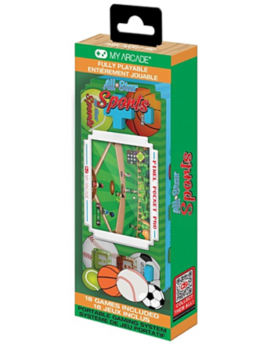 18354-Retro - Pixel Pocket Pro All-Star Sports Portable Gaming System-0845620039449