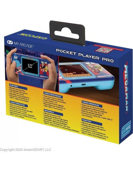 -18347-Retro - Pixel Pocket Pro Mega Man Portable Gaming System-0845620071401