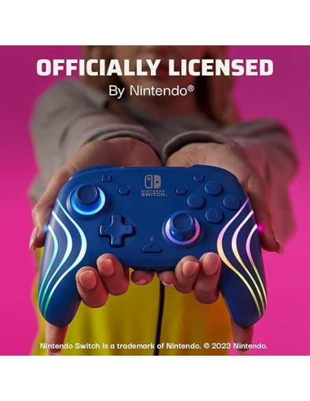 -18197-Switch 2 - Afterglow Wave Wireless Controller Blue-0840454402339