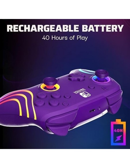 -18189-Switch 2 - Afterglow Wave Wireless Controller Purple-0840454402346