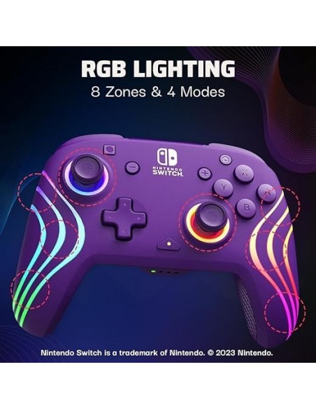 -18189-Switch 2 - Afterglow Wave Wireless Controller Purple-0840454402346