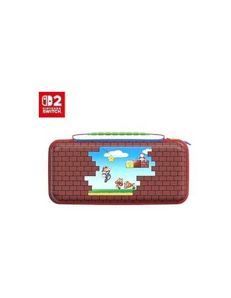 -18190-Switch 2 - Funda Playtrek Travel Case Mario Bricks-0840454402414