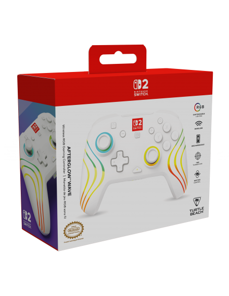 -18201-Switch 2 - Afterglow Wave Wireless Controller White-0840454402353