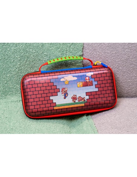 -18190-Switch 2 - Funda Playtrek Travel Case Mario Bricks-0840454402414