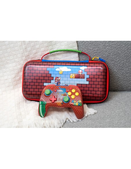 -18190-Switch 2 - Funda Playtrek Travel Case Mario Bricks-0840454402414