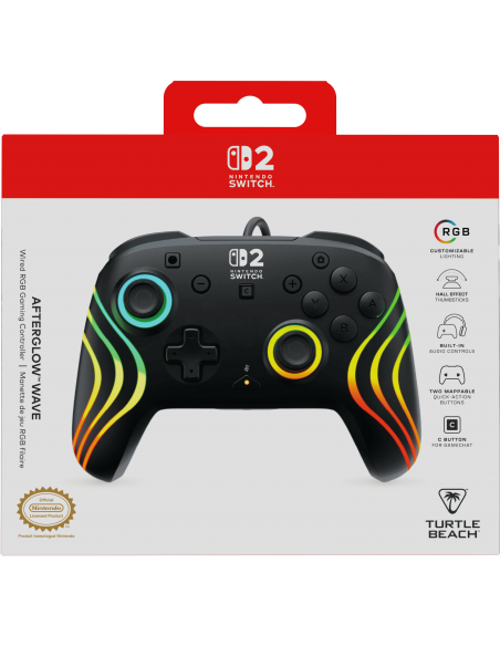 -18191-Switch 2 - Afterglow Wave Wired Controller Black-0840454402278