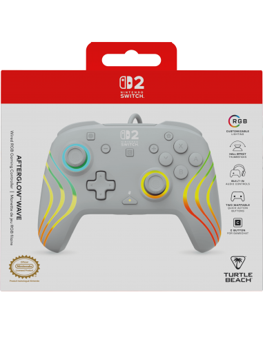 18187-Switch 2 - Afterglow Wave Wired Controller Grey-0840454402292