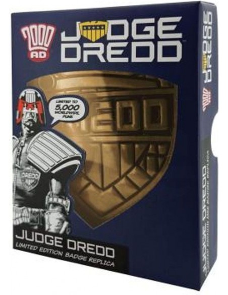 -18003-Merchandising - Réplica Placa 2000 AD Juez Dredd Edición Limitada Fanattik-5060948297110